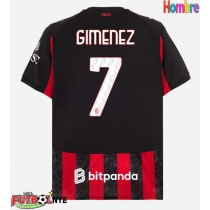 Camiseta AC Milan Santiago Gimenez #7 Primera Equipación 2025-26 manga corta